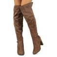thumbnail image 6 of New Women Breckelles Lisa-13 Suede Over The Knee Belted Block Heel Tailored Boot, 6 of 6
