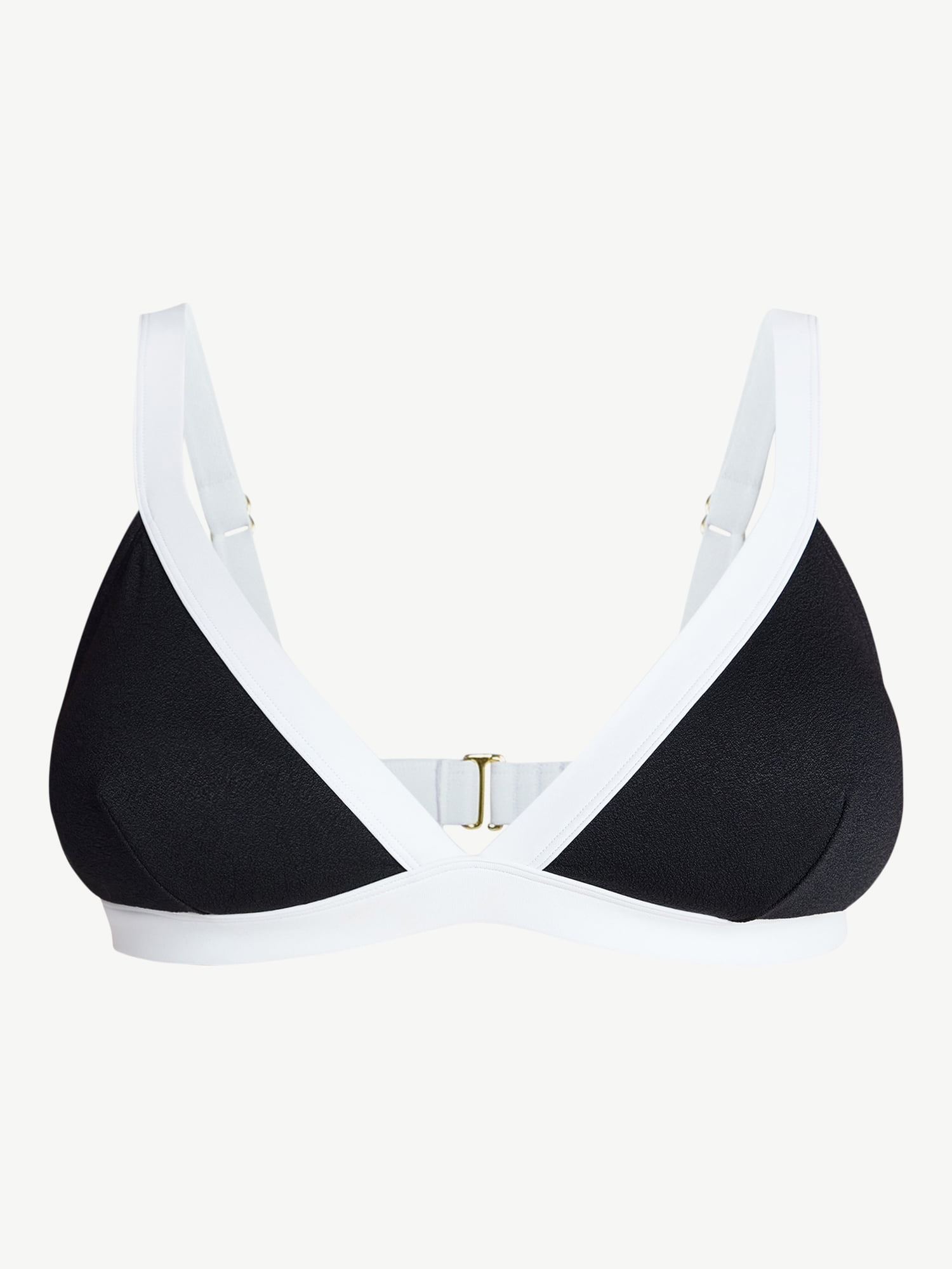 Time and Tru Women's Contrast Banded Bikini Top, Sizes XS-3X