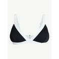 thumbnail image 4 of Time and Tru Women's and Women's Plus Size Contrast Banded Bikini Top, Sizes XS-3X, 4 of 5