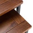thumbnail image 4 of Trent Home 25" W Mango Wood Nesting 2 Pc Side Table in Dark Cognac Brown, 4 of 5