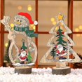 thumbnail image 3 of Adorno de madera navideño YONGSHENG Santa muñeco de nieve 1 pieza, 3 of 4