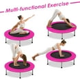 thumbnail image 4 of XiHuaZhaoChen Foldable Rebounder Trampoline for Adults, Stable & Quiet Small Exercise Trampoline with Safety Pad, Indoor Outdoor Mini Fitness Trampoline for Adults,36" x 36" x 7.5",Pink, 4 of 11