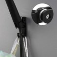 thumbnail image 4 of Shower Head Holder - Shower Wand Holder Adjustable Stainless Steel Wall Mount Bathroom Shower Holder with 2 Hooks (Black), 4 of 5