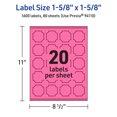 thumbnail image 6 of Avery Square Scalloped Labels, Bright Pink, 1-5/8" x 1-5/8", 1,600ct, 6 of 11