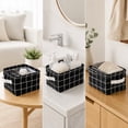 thumbnail image 3 of Lzobxe Cube Storage Organizer, Foldable Open-Top Basket Storage Bags, Fabric Boxes Optional Handles for Nightstands and Vanity Tables Bottles, 3 of 6