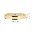 thumbnail image 3 of Uxcell Light Canopy Kit Pendant Lighting Ceiling Plate DIY 120mm 4.7Inch Champagne Gold 2Pcs, 3 of 5