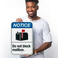 thumbnail image 2 of Do Not Block Mailbox Sign, ANSI Notice Sign,, 2 of 8