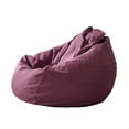 thumbnail image 2 of Manfiter Purple Bean Bag Chair Cover Lazy Sofa Cover with Storage Pocket Side Soft Single Lounger (No Filler), 80*100cm, 2 of 3