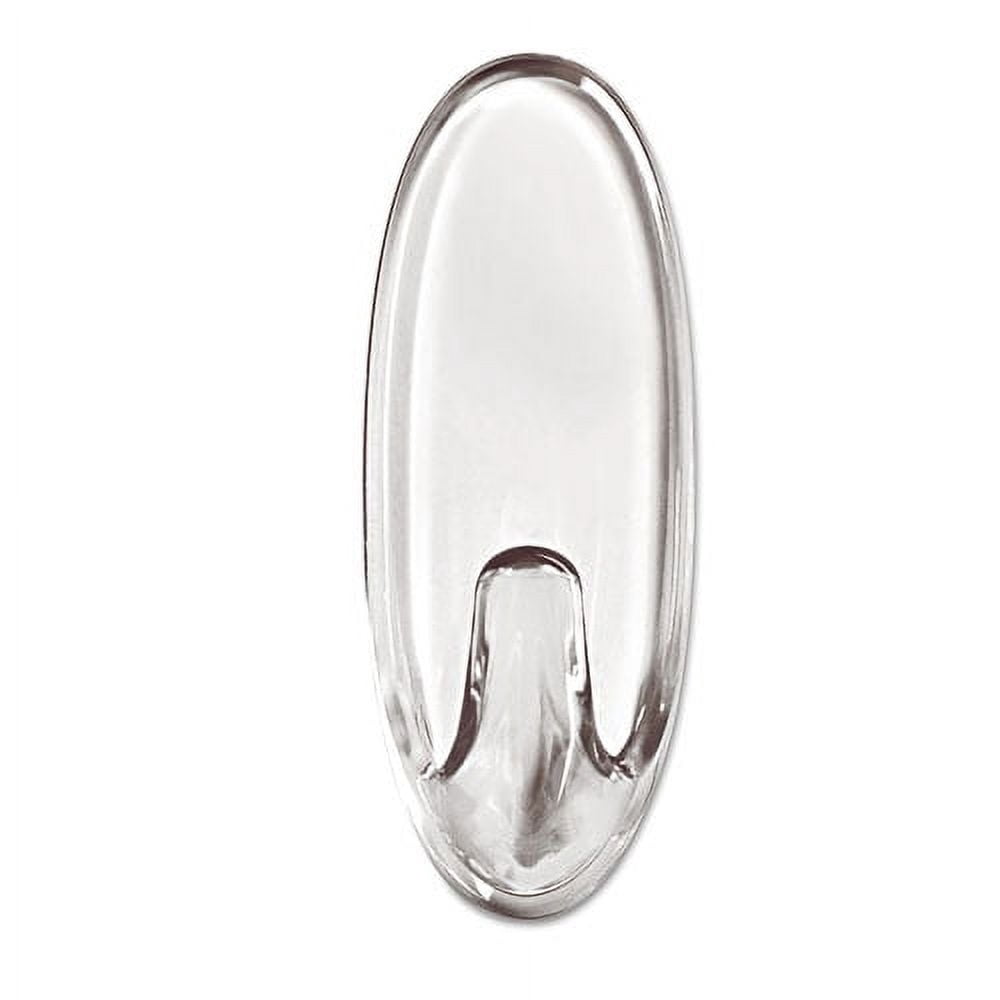Clear Hooks And Strips, Plastic, Medium, 2 Hooks And 4 Strips/pack | Bundle of 5 Packs