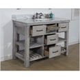thumbnail image 2 of InFurniture WK8248-G-CW TOP 48 in. Rustic Solid Fir Single Sink Vanity in Grey Driftwood With Carrara White Marble Top-No Faucet, 2 of 4