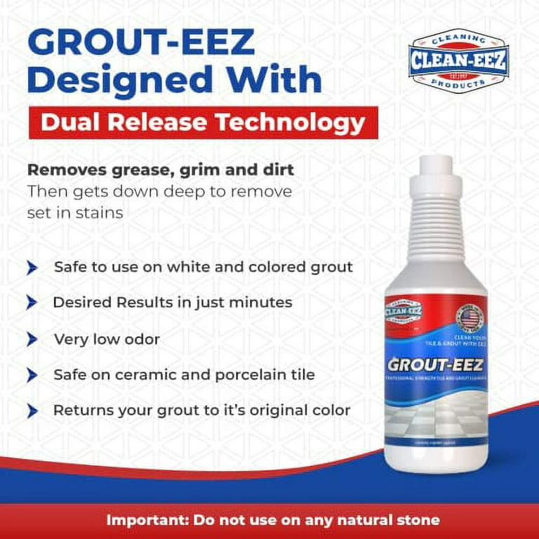 12 Quart Bottles Of Grout-eez With 2 Grout Brushes – Clean-eez
