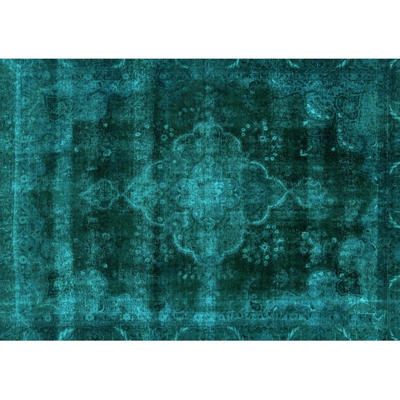 Ahgly Company Indoor Rectangle Abstract Light Blue Modern Area Rugs, 2' x 3'
