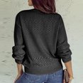 thumbnail image 6 of Women's Tunic Tops Casual V Neck Sweaters Long Sleeve Pullover Sweater Knit Jumper Tops, 6 of 7