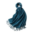 thumbnail image 1 of Sonducket Bufanda unisex con flecos Bufanda de tubo cálida y acogedora para invierno Bufandas de punto fino Borla con flecos Accesorios de disfraces azul eléctrico, 1 of 6