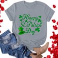 thumbnail image 1 of Qiopertar T-Shirt Décontracté à Manches Courtes Col Rond Imprimé Saint Patrick pour Femmes Grandes Économies de Vacances! Offres de la Semaine Liquidation, 1 of 4