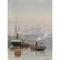 thumbnail image 2 of Karl Eduardovich Geftler 19x24 Gold Ornate Framed and Double Matted Museum Art Print Titled - View of Kazan Cathedral from the Neva (1891), 2 of 4