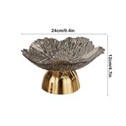 Qiweii Elegant Pedestal Snack Bowl - Premium Acrylic Fruit & Candy Display Platter for Entertaining, Wedding, Centerpiece | Modern Coffee Table Decor for Living Room
