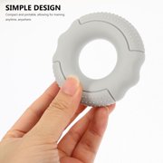 TITINICE Silicone Hand Grip Trainer Ring, Light Grey, Smooth Surface for Training