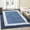Blue, variant on Tzou Modern Bordered Hallway Rugs Indoor, 8x10 Boho Living Room Non-Slip Washable Ultra-thin Soft Carpet Washable Rugs for Bedroom Dining Room(Blue)