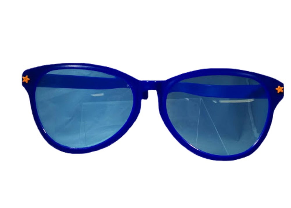 Keriber 6 Pieces Jumbo Plastic Sunglasses Colorful Jumbo Glasses for Costumes Hawaiian Beach Party Supplies 