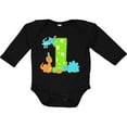 thumbnail image 3 of Inktastic Dinosaur First Birthday Party Boys or Girls Long Sleeve Baby Bodysuit, 3 of 5