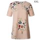 thumbnail image 1 of Camiseta de mujer con estampado floral, manga corta, cuello redondo, blusa informal, albaricoque, XXL Methold AP001919-17, 1 of 6