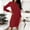 A0752-Red, variant on CALAFEBILA Womens Sundresses Long Sleeve Solid Color Midi Sweater Dress Fleece Long Dresses for Junior