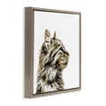 thumbnail image 3 of Stupell Industries Simple Tabby Cat Gaze Animals & Insects Painting Brown Floater Framed Canvas Art Print Wall Art, 25 x 25, 3 of 9