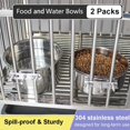 thumbnail image 4 of Dog Crate Water Bowl No Spill, 2 Pack Stainless Steel Large Dog Bowls, Hanging Dogs Kennel Water and Food Bowls for Crate Cage，Metal Feeder Dish Coop Cup for Medium Large Dogs Pets, 4 of 6