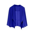 thumbnail image 5 of Summer Blazers for Women Lightweight, Yigetop Women's Ruched Sleeve Lightweight Thin Chiffon Cardigan Blazer Women Blue 3XL, 5 of 9