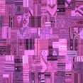 thumbnail image 1 of Ahgly Company Indoor Square Patchwork Purple Transitional Area Rugs, 5' Square, 1 of 4