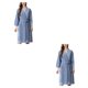 thumbnail image 2 of Inteprter de baño de absorción de agua para mujer, de baño de gofres sólidos, camisón de Spa para el hogar Type1 NO1 Inteprter CBP572424, 2 of 5
