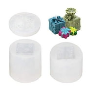 Birthday 3D Gift Box Resin Mold for Mom Women Silicone Epoxy Moulds Casting Handmade Ornament Decor Festival Party Cake Decoration Mold DIY Chocolate Candy Soap Craft Candles