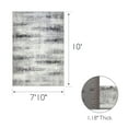 thumbnail image 3 of Leick Home Zielle Area Rug with Soft Shag in Watercolor Gray 7-ft-10-in x 10-ft, 3 of 23