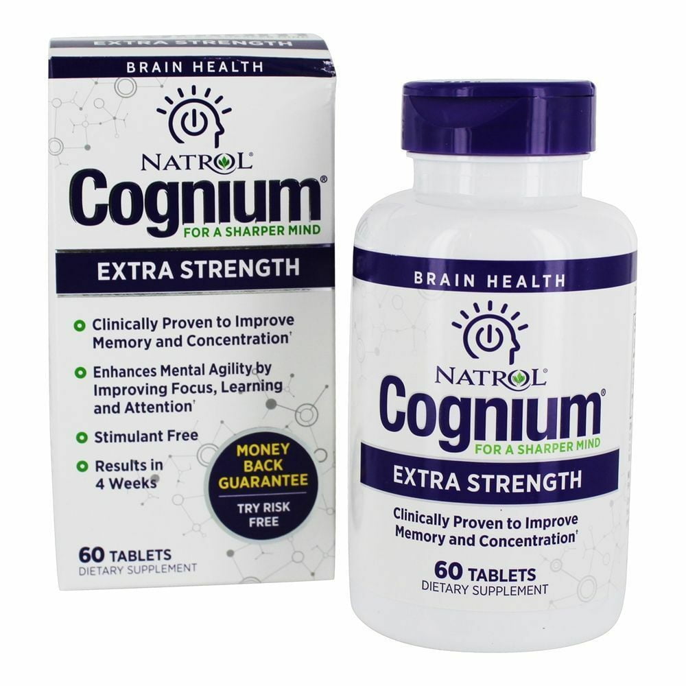 Natrol COGNIUM Brain Health, Memory, Sharp Mind 60 Tablets