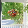 thumbnail image 4 of Artificial Hanging Flowers in Basket,Fake Daisy Plants Arrangement,inch Coconut Lining Basket Hanging Plant,Outdoor Indoor Patio Lawn Garden Porch Spring Decor (Dark Purple), 4 of 5