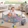 thumbnail image 3 of Babyeap Baby Play Gym Mat,Baby Play Activity Mat with 5 Detachable Toys and 30Ocean Ball,Newborn Infant Baby Essentials Gift,Gray, 3 of 7