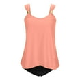 thumbnail image 4 of Women's Swimwear Tankini Set Strappy Bikini Top With High Waist Bottom Beach Swim Suit For Summer Vacation Pool Party Bathing Suit Small Juniors Women's Swimming Shorts Girls Swim Shorts Size 14 Swim, 4 of 4
