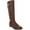 Brown, variant on KAREN SCOTT Womens Black Buckle Accent Wide Calf Round Toe Stacked Heel Zip-Up Riding Boot 6