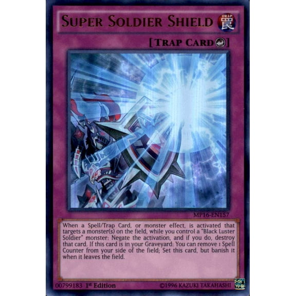 YuGiOh 2016 Mega-Tin Mega Pack Ultra Rare Super Soldier Shield MP16-EN157