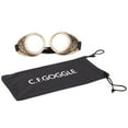thumbnail image 3 of SAYFUT Vintage Steampunk Metal Welding Goggles Retro Gothic Halloween Cosplay Round Black Glass Lens, 3 of 4