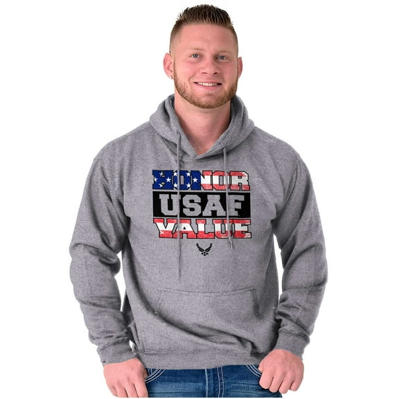 US Air Force Honor Value USA Flag Hoodie Sweatshirt Women Men Brisco Brands S