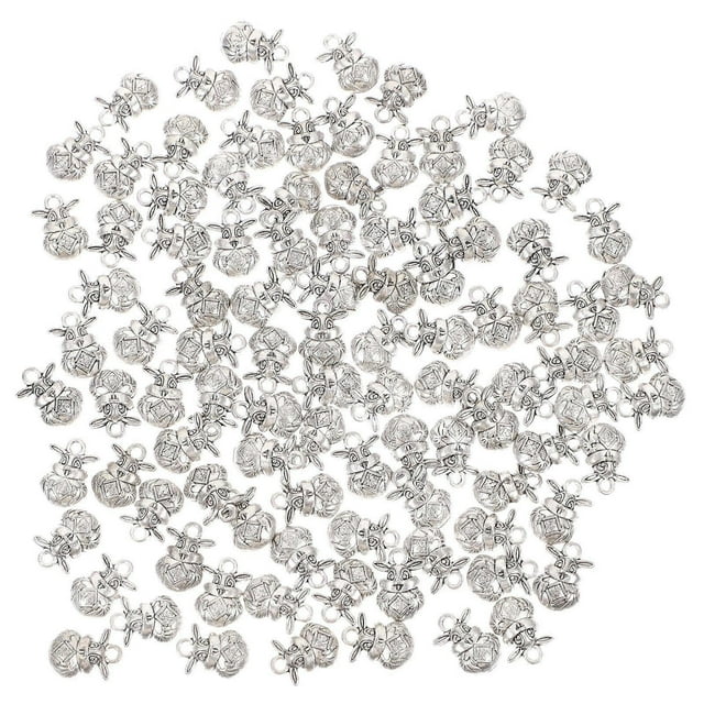 Retro Silver Alloy Rabbit Charm for Crafts with Fine Details and Strong Structure 100 Pieces