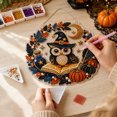 thumbnail image 4 of Halloween DIY Acrylic Pendant Diamond Painting Kit, 3D Owl Witch Hat Moon Pumpkin Book Gem Art Craft for Adults, Seasonal Fall Home Wall Decor Gift, 4 of 8