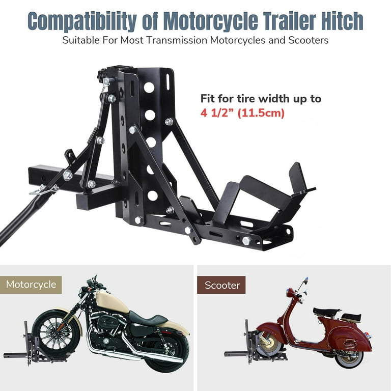 Motorcycle tow on sale hitch carrier
