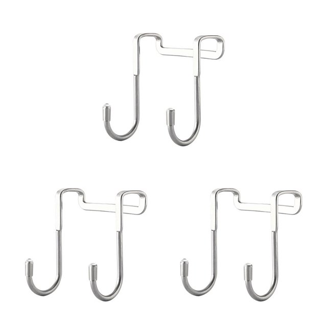 Monstrate Percha pequeña de acero inoxidable, instalación práctica, gancho trasero para puerta, ganchos de almacenamiento, accesorios para el Type1 NO1