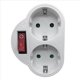 thumbnail image 2 of 2X Enchufe MúLtiple EstáNdar de la UE 250V 16A Enchufe de ConversióN de Enchufe Doble con Interruptor de Salida Enchufe Adaptador de Corriente Enchufe Enchufe de la UE, 2 of 5