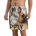thumbnail image 2 of Salouo Cute Bulldogs Apply Pattern Swim Trunks for Men,Men's Hawaiian Bathing Suit Swimsuits Quick Dry Swimming Board Shorts Beach Shorts with Pockets-Small, 2 of 6