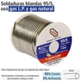 thumbnail image 2 of Soldadura Blanda 95/5, Uso Gas L.P y Gas Natural, IUSA plateado, 2 of 2