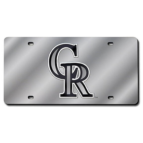 Colorado Baseball Rockies Acrylic License Plate Laser Tag